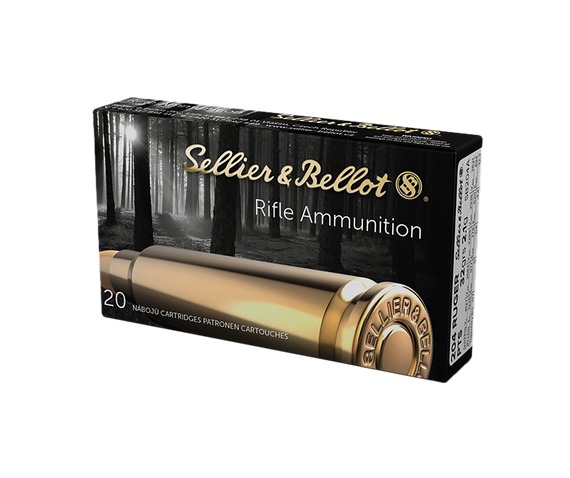 Sellier & Bellot SB204A, 204 Ruger, 32gr Plastic Tip Special, 20 Rds, Brass - 754908510993 