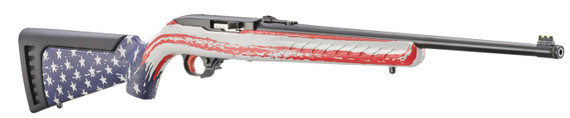 Ruger 10/22 Vote 2024, 22LR, 18.50" Barrel, 10 Rds, American Flag Camo - 736676312078 