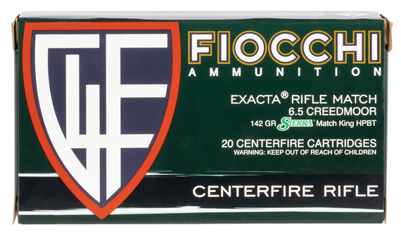 Fiocchi 65CMMKC Hyperformance Compete, 6.5 Creedmoor, 142 Grain, 200 Rds 