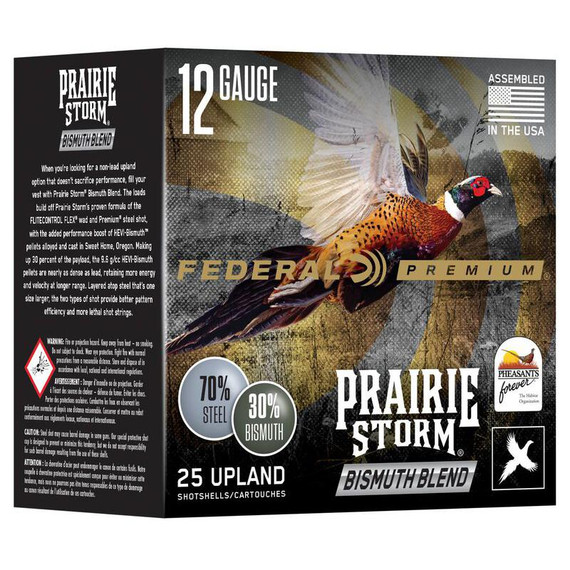 Federal Prairie Storm Bismuth Blend, 12GA, 3" Shell, 25 Rds - 604544702507 