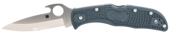 Spyderco Endela, VG-10 SS Blade, 3.41" Clip Point, Blue/Gray FRN Handle, Emerson Opener - 716104014521 