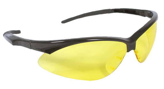 Radians OB140CS Outback Shooting Glasses, Amber Lens, Anti-Fog, Black Frame - 674326224824 