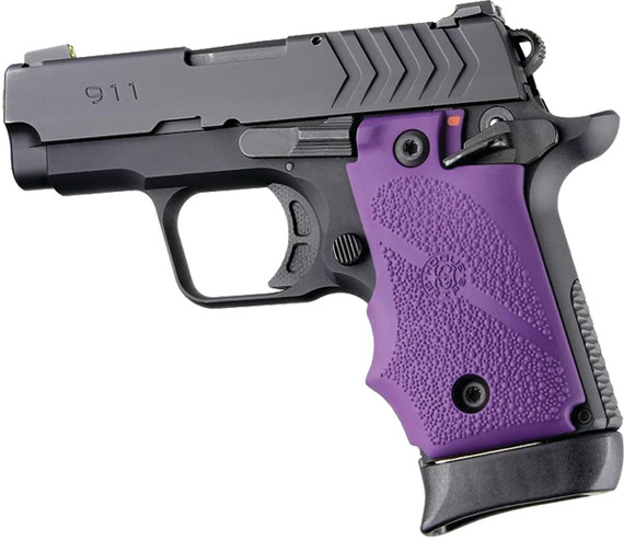 Hogue Ambi Safety Rubber Grip, Finger Grooves, Purple