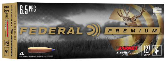 Federal Premium, 6.5 PRC, 127 Grain, Barnes LRX Lead Free, 200 Rounds - 604544701531 