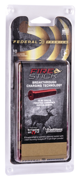Federal Premium FireStick, 50 Black Powder, 100 Grain, 10 Rds - 604544661286 