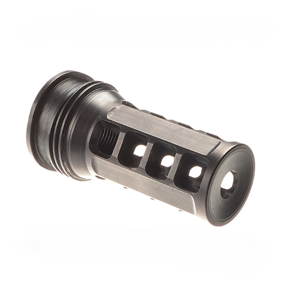 HUXWRX Muzzle Brake-QDL 338 M18X1.5, Maximum Recoil Reduction, Black Finish