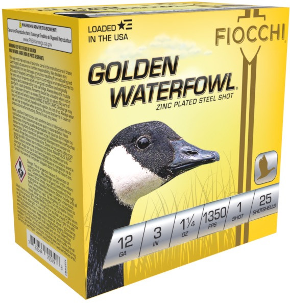 Fiocchi Golden Wtfwl 12ga, 3" Barrel, 25 Rds - 762344852997 