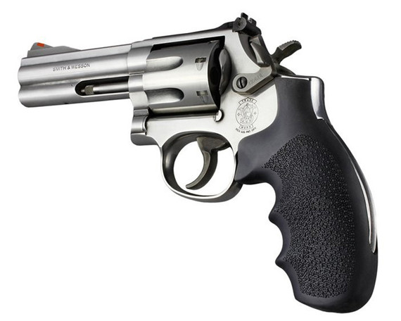 Hogue Rubber Monogrip, S&W K/L Frame Round Butt, Black 