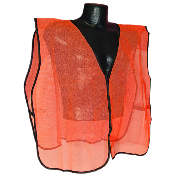 Radians Safety Vest, Lightweight, Highly Visible, Orange Polyester Mesh - 674326223414 