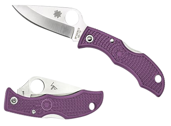 Spyderco Ladybug 3, Purple Bi-Directional Texturing, VG-10 Steel - 716104004492 