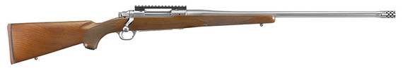 Ruger M77 Hawkeye Hunter, 300 Win Mag, 24.00" Barrel, 3 Rds, Satin Stainless - 736676571093 