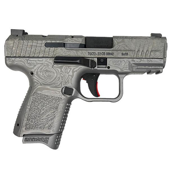 Century Canik TP9 Elite SC, 9MM Luger, 3.60" Barrel, 12/15 Rds, Damascus Silver - 787450850088 