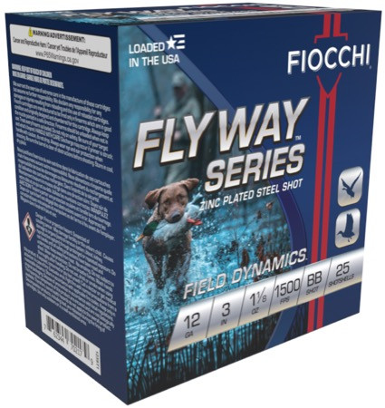 Fiocchi Flyway Steel 12ga 3" 1 1/8oz 1500FPS BB, 250 Rounds - 762344702155 