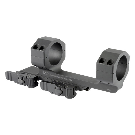 Midwest Industries QD Scope Mount, 30mm, 1.5" Offset, Black Finish - 816537013839 