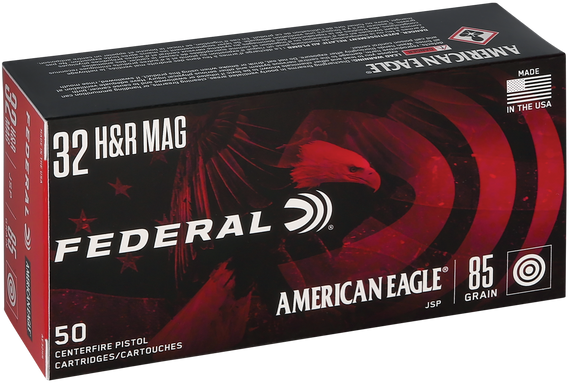 Federal AE32HR American Eagle, 32 H&R Mag, 85 Grain, Jacketed Soft Point - 604544700459 
