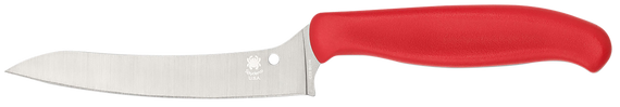Spyderco Z-Cut, Red Textured Handle, Stonewashed CTS BD1N Blade