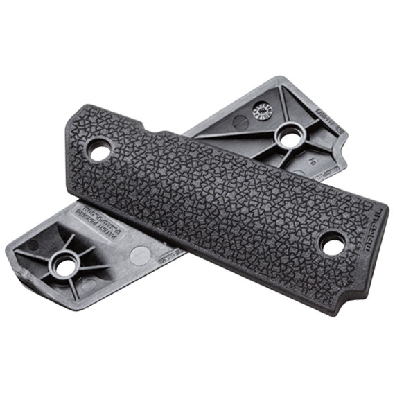Magpul MOE 1911 Grip Panels, Black, Reinforced Polymer, Magazine Release Cut-out - 873750008943 