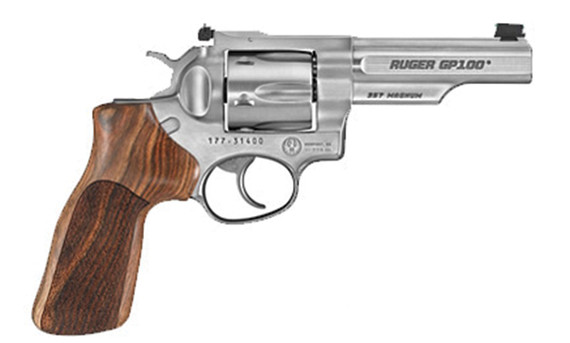 Ruger GP100 Match Champion, 357 MAG, 4.20" Barrel, 6 Rds, Satin Stainless - 736676017553 