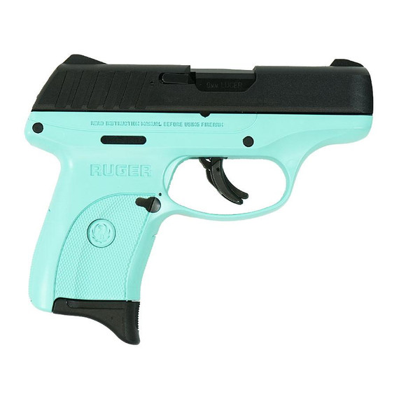 Ruger EC9s, 9MM Luger, 3.12" Barrel, 7 Rds, Robin's Egg Blue - 757106322627 