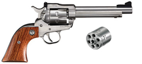Ruger Super Single Six Convertible, 22LR/22WMR, 5.5" Barrel, 6 Rds, Stainless - 736676006250 