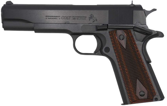 Colt O1911C38RB Government, 38 SUPER, 5.00" Barrel, 9+1 Rds, Royal Blue - 098289112446 