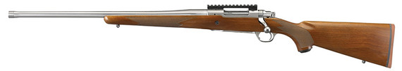 Ruger M77 Hawkeye Hunter, 6.5 Creedmoor, 22.00" Barrel, 4 Rds, Stainless/Walnut - 736676571208 
