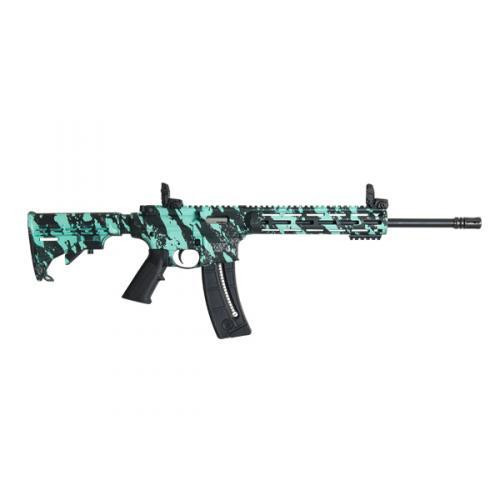 Smith & Wesson M&P15-22 Sport, .22LR, 16.5" Barrel, 25 Rds, Robin's Egg Blue Platinum Finish - 022188873498 