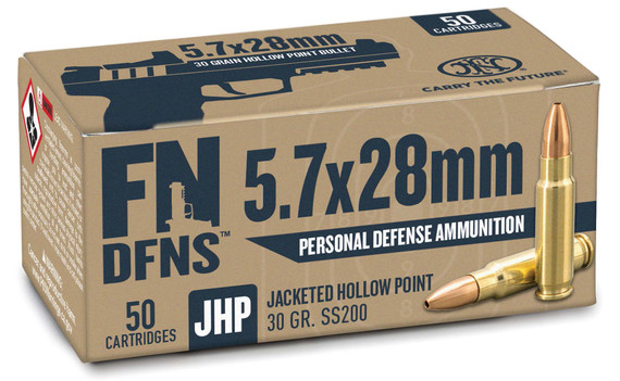 FN DFNS, 5.7X28MM, 30 Grain JHP, 50 Rds 
