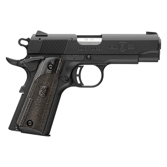 Browning 1911-22 Black Label, .22 LR, 3.63" Barrel, 10 Rds, Matte Finish - 023614042396 
