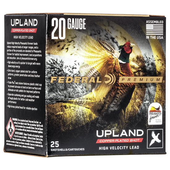 Federal FED WING-SHOK HV, 20 GAUGE, 2.75" Barrel, 25 Rds, Premium Copper-Plated Lead - 029465022693 
