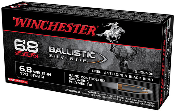 Winchester Ballistic Silvertip, 6.8 Western, 170 Grain, 20 Rounds - 020892230279 