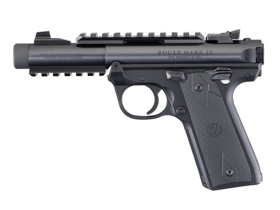 Ruger Mark IV 22/45 Tactical, 22LR, 4.40" Barrel, 10 Rds, Black - 736676401499 