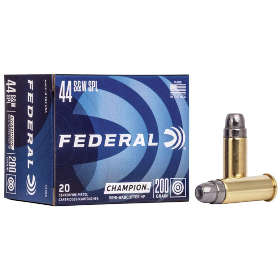 Federal Champion, 44 S&W Spl, 200 gr, 20 Rds, Brass 