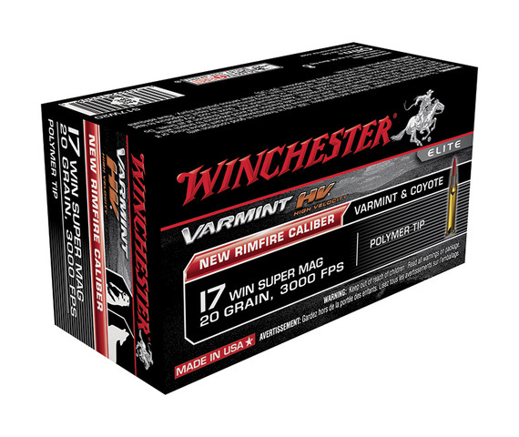 Winchester Varmint HV 17WSM PlasTip, 20 Grain, 50 Rounds - 020892103085 