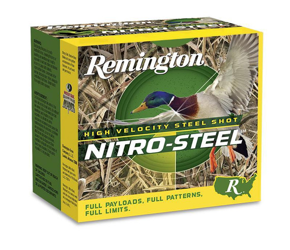 Remington Nitro-Steel Hi-Velocity Magnum Load Shotshell, 16 ga, 2-3/4", 15/16 oz, #2, 1300 FPS, 25/ct - 047700344805 