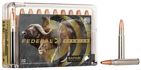Federal Premium Safari Cape-Shok, 9.3MMX62 Mauser, 286 Grain, 200 Rds - 029465061388 
