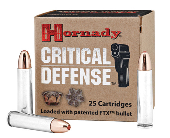 Hornady Critical Defense 30 Carbine, 110 Gr FTX, 25 Rds - 090255810301 