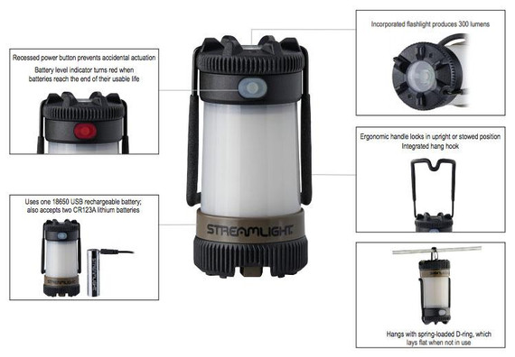 Streamlight Siege X USB, Ultra-Compact Multi-Fuel Hand Lantern/Flashlight Combo, Coyote - 080926449565 