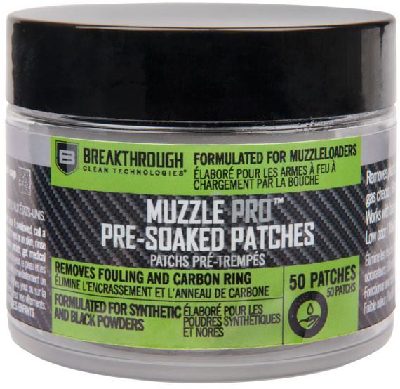 Breakthrough Clean BTMZSCP Muzzle Pro Pre-Soaked Patches, 50 Count - 026509082088