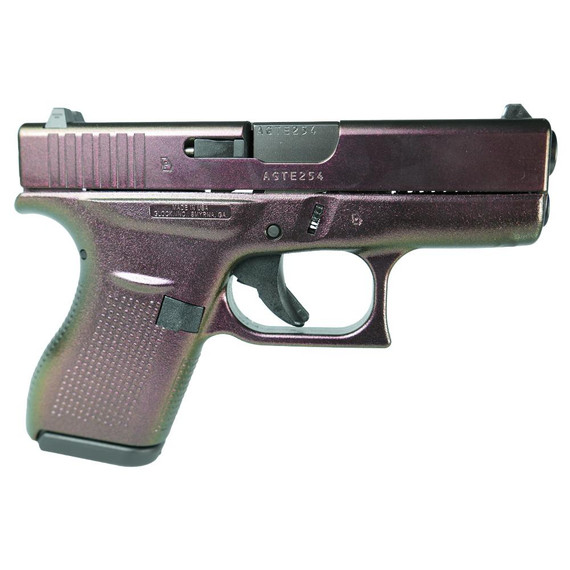 Glock G42, .380 ACP, 3.25" Barrel, 6 Rds, Shimmering Razorback - 688099404109 