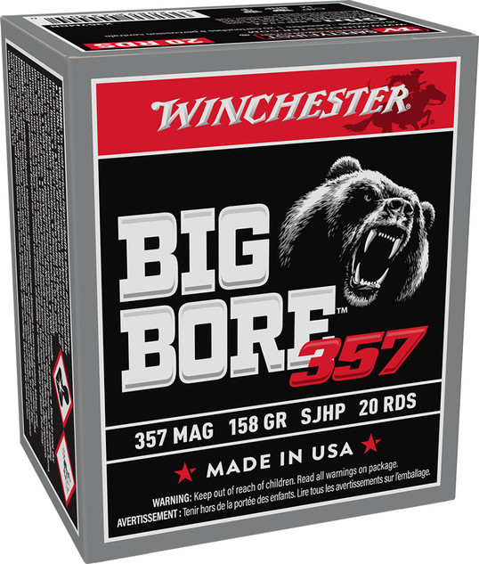 Winchester Big Bore, .357 Magnum, 158GR SJHP, 20 Rds - 020892233010 