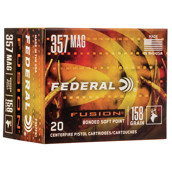 Federal F357FS1, 357 Magnum, 4.00" Barrel, 20 Rds, Brass - 029465098377 