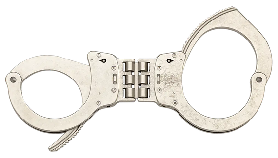 Smith & Wesson 1H-1 Universal Hinged Handcuff, Nickel, Carbon Steel - 022188501339 