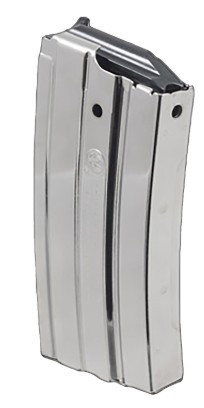 Ruger Mini-14 Magazine, Nickel-Plated Steel, 20 Rds - 736676900138 