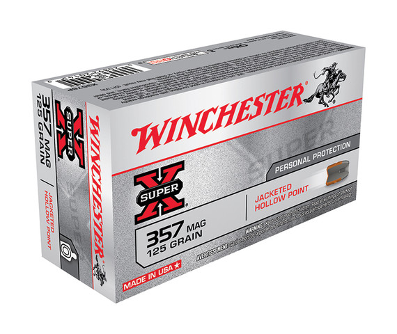 Winchester Super-X 357 MAG, 125gr JHP, 50 Rounds 