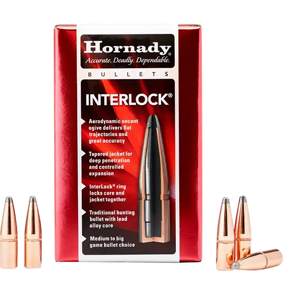 Hornady 3140 InterLock, 7.62mm .310, 123 gr Soft Point - 090255231403 