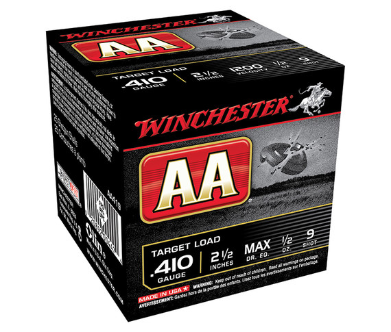 Winchester AA Target 410Ga 2.50" 1/2oz Maxdr #9 - 020892004894 