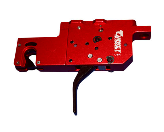 Timney RPR Two-Stage Straight Trigger, 8 oz/1 lb Draw Weight, Black/Red Finish - 081950650170 