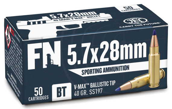 FN SS197SR, 5.7x28mm, 40 Grain, V-MAX Bullet 