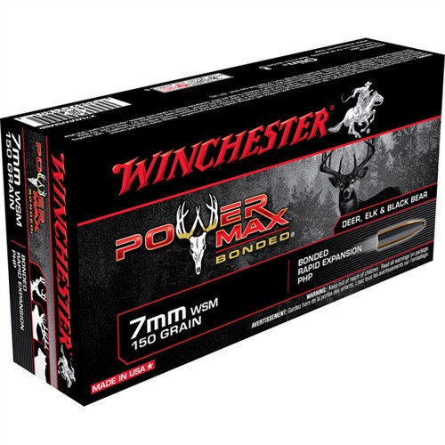 Winchester Power Max Bonded, 7mm WSM, 150 Grain Protected Hollow Point, 20 Rounds - 020892218017 
